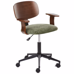 Chaise de bureau GUNNISON Tissu Vert