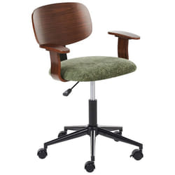 Chaise de bureau GUNNISON Tissu Vert