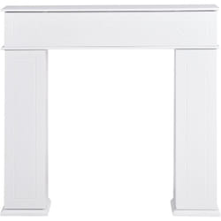 Beliani - Manteau de Cheminée en mdf avec Rangement Décoration Accessoire de Salon Blanc Mispec