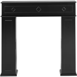Beliani - Manteau de Cheminée en mdf avec Rangement Décoration Accessoire de Salon Noir Mispec