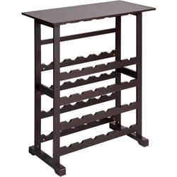 Beliani - Porte-Bouteilles en mdf Casier à Vin et Verre Marron Foncé Rowley