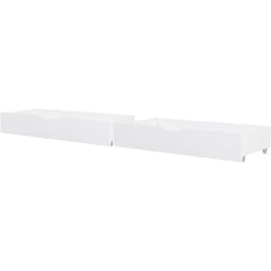 Beliani - Ensemble de 2 Tiroirs de Rangement pour Lit en Bois de Pin Blanc Cronat