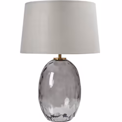 Lampe à poser en verre fumé. Ajoutez une touche d'élégance moderne à votre espace avec cette lampe de table élégante. Sa base ...