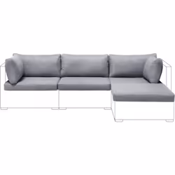 Set de housses amovibles pour salon de jardin. Un ensemble complet de housses de coussins de haute qualité pour salon de jard ...