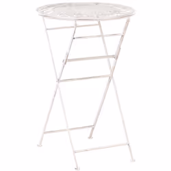 Table d'extérieur pliante pour 2 personnes. Profitez pleinement de votre terrasse ou jardin grâce à cette table ronde d'une n ...