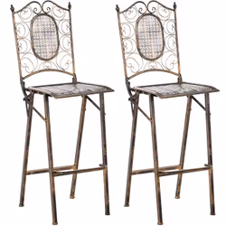 Chaises de bistrot pliables. Apportez une touche de romantisme et prenez votre petit-déjeuner sur votre balcon grâce à cet en ...