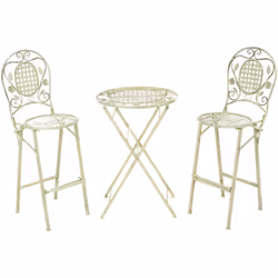 Ensemble pliant d'extérieur pour 2 personnes. Un ensemble de jardin de type bistrot qui saura ajouter à votre balcon ou terra ...