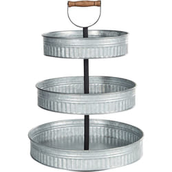 Beliani - Présentoir à Gâteaux à 3 Étages Décoratif en Fer Support pour Pâtisserie Sculpté Argenté Kouign