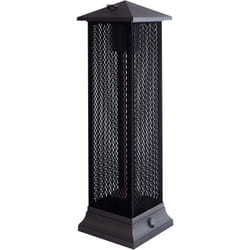 Chauffage de Terrasse en Acier Halogène Électrique Autoportant Accessoire de Jardin Extérieur Patio Noir Tunupa