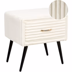 Table de nuit rembourrée élégante. Cette table de chevet apporte une touche glamour à votre chambre à coucher. Avec son revêt ...