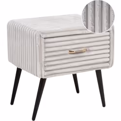 Table de nuit rembourrée élégante. Cette table de chevet apporte une touche glamour à votre chambre à coucher. Avec son revêt ...