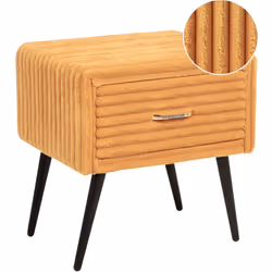 Table de nuit rembourrée élégante. Cette table de chevet apporte une touche glamour à votre chambre à coucher. Avec son revêt ...