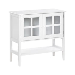 Vitrine en verre Avec étagère INLET Bois 80 cm Blanc