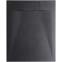 Receveur de Douche Minimaliste 80 x 120 x 3 cm Écoulement smc Effet Pierre Naturelle Noir Azzuro