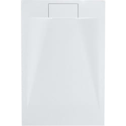 Receveur de Douche Minimaliste 80 x 120 x 3 cm Écoulement smc Effet Pierre Naturelle Blanc Azzuro