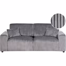 Canapé confortable en velours côtelé avec coussins. Ce canapé 3 places est le complément idéal de tout salon, offrant une com ...