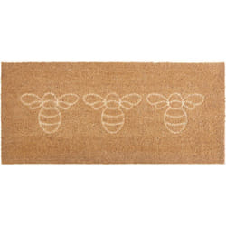 Beliani - Paillasson d'Intérieur Moderne 55 x 120 cm Motif Bourdon Antidérapant Support pvc Naturel Cavite