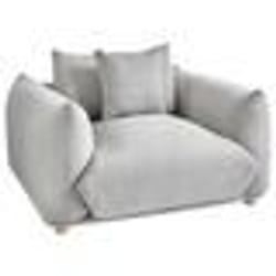 Fauteuil LUVOS Tissu Gris clair