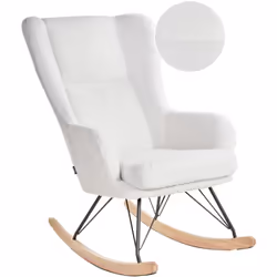 Chaise à bascule moelleuse avec dossier large. Détendez-vous confortablement après une longue journée grâce à ce fauteuil à b ...