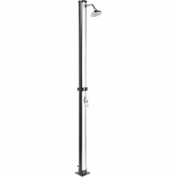Douche extérieure autoportante avec mitigeur. Améliorez votre espace extérieur avec cette douche solaire autoportante moderne ...
