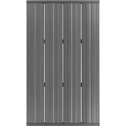 Beliani - Sol de Douche Extérieur Moderne en pvc Acier Inoxydable Gris Foncé Sillustani