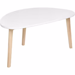 Table d'appoint style scandinave. Cette table basse est synonyme de simplicité et de style, avec son élégant plateau blanc et ...