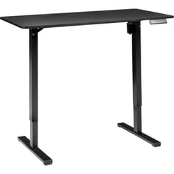 Beliani - Bureau Réglable Électriquement Moderne 120 x 60 cm Pieds Carrés Plateau et Base Noir Tavares