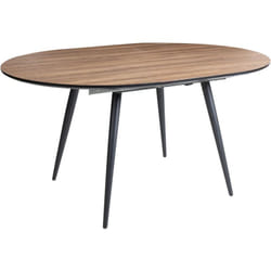 Beliani - Table de Salle à Manger Ovale à Rallonge Moderne Industriel Pieds en Métal Marron Seniac