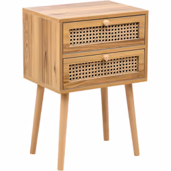 Table de nuit avec façade en tresse viennoise. Cette table de chevet est un bel ajout à toute chambre à coucher. Sa façade en ...