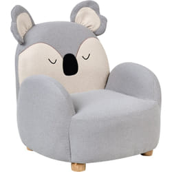 Fauteuil pour Enfants en Tissu en Forme de Koala Rembourré Gris Hervik