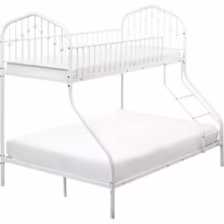 Lit en hauteur pour trois. Ce lit superposé simple sur double, peu encombrant, est une solution idéale pour les familles ou l ...