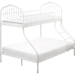 Beliani - Lit Simple sur Double Superposé en Hauteur Chambre Enfant 90/140 x 200 cm Structure en Fer Blanc Chamonix
