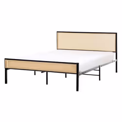 Lit avec sommier AVANTON 140 x 200 cm Noir