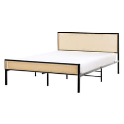 Lit avec sommier AVANTON 140 x 200 cm Noir