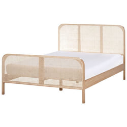 Lit avec sommier Bois de pin GONFARON 140 x 200 cm Marron clair