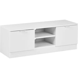 Beliani - Meuble tv 2 Étagères 2 Tiroirs de Rangement 102 cm Style Scandinave Panneau de Particules Blanc Winnipeg