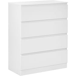 Beliani - Commode Buffet à 4 Tiroirs de Rangement Style Scandinave Panneau de Particules Blanc Winnipeg