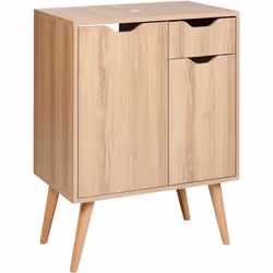 Meuble lavabo avec tiroir. Ce meuble élégant offre à la fois praticité et style, avec un tiroir pratique et une étagère intér ...