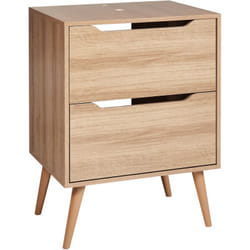 Meuble de Lavabo en mdp 60 x 80 cm Rangement Salle de Bain avec Tiroirs Marron Clair Cariacica