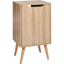 Beliani - Meuble Lavabo en mdp 45 x 80 cm Rangement Salle de Bain avec Étagères Marron Clair Junin