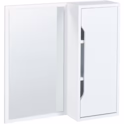Armoire de salle de bain avec miroir dans le style scandinave. Ce meuble de salle de bain minimaliste allie style et praticit ...