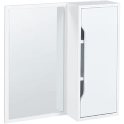 Beliani - Armoire de Toilette avec Miroir Scandinave en mdp 60 x 60 cm Meuble de Rangement Salle de Bain Blanc Palmas