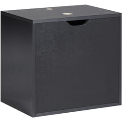 Armoire de Salle de Bain Suspendue en mdp 44 x 40 cm avec 1 Porte Noir Suzano