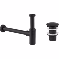 Ensemble siphon bouteille et vidange de lavabo. Ajoutez une touche élégante à votre salle de bains avec ce siphon de lavabo e ...