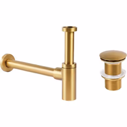 Ensemble siphon bouteille et vidange de lavabo. Ajoutez une touche élégante à votre salle de bains avec ce siphon de lavabo e ...