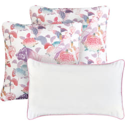 Beliani - Lot de 3 Coussins d'Extérieur Décoratifs en Tissu Multicolore Vivid