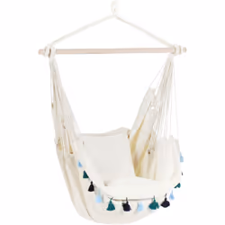 Chaise boho suspendue avec coussin. Voici notre fauteuil suspendu d'inspiration bohème, parfait pour se détendre pendant les  ...