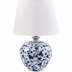 Lampe de table en porcelaine à motif floral. Cette lampe de table élégante est le complément parfait de n'importe quelle pièc ...