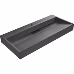 Vasque de salle de bain en fonte minérale. Cette élégante vasque murale allie un design minimaliste à une fonctionnalité prat ...