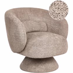 Chaise d'appoint style rétro. Entièrement rembourré, extrêmement confortable et doté d'un pied pivotant, ce fauteuil ne manqu ...
